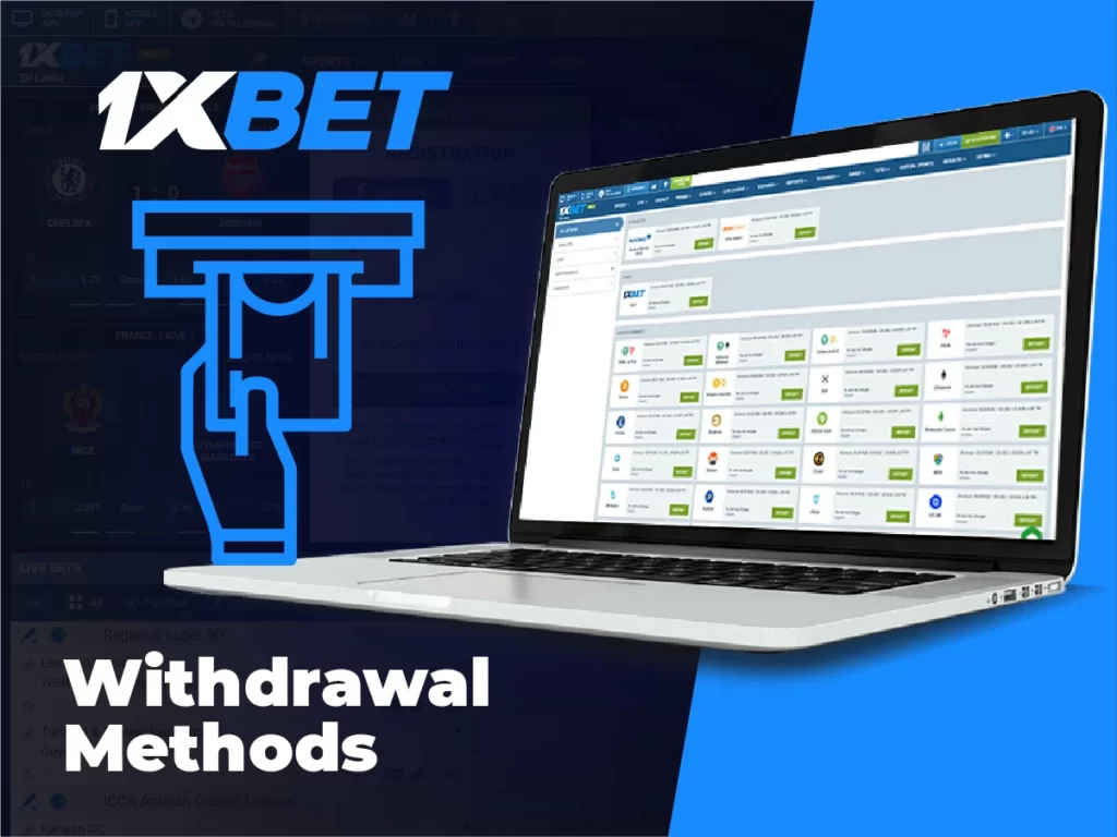 Withdrawal methods 1xBet