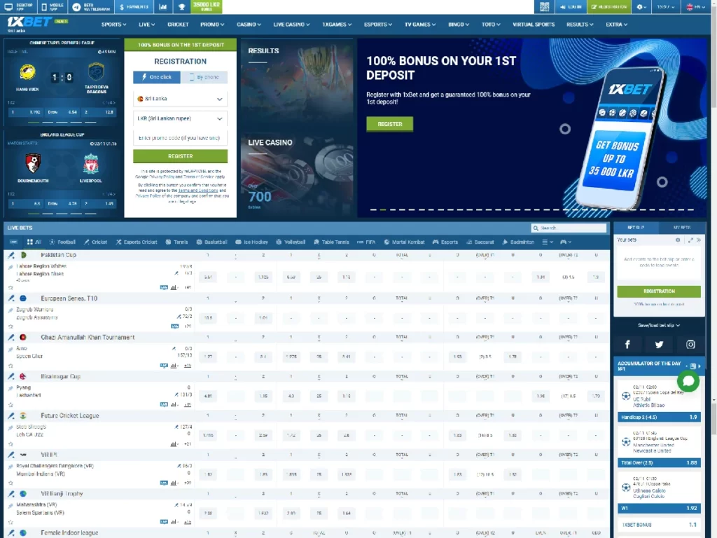 1xbet official website screenshots 1