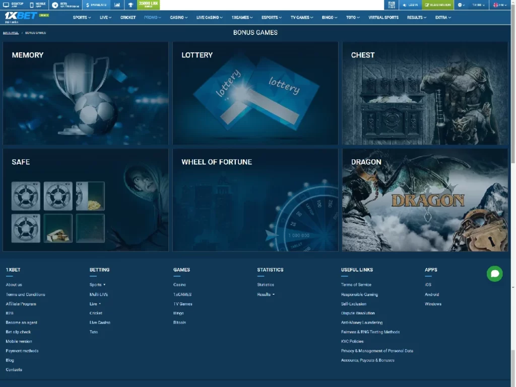 1xbet official website screenshots 3