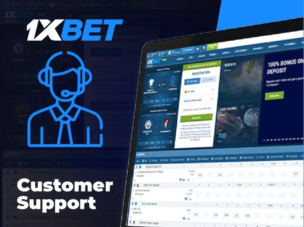 1xBet customer support