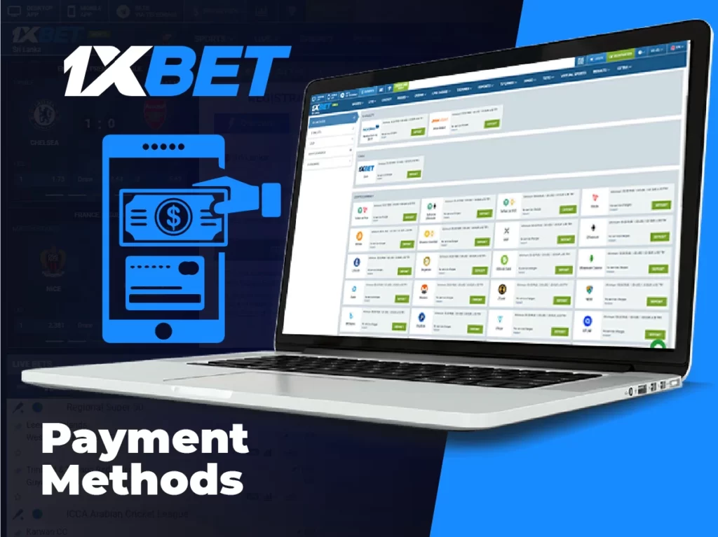 1xBet payment methods