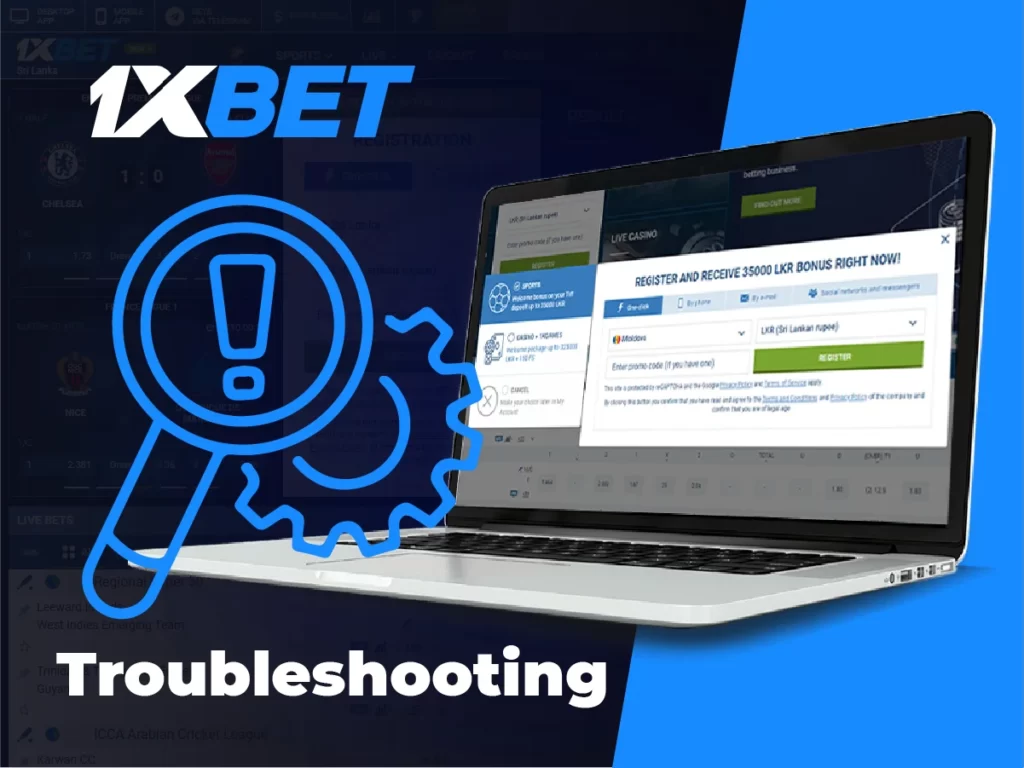 1xBet troubleshooting